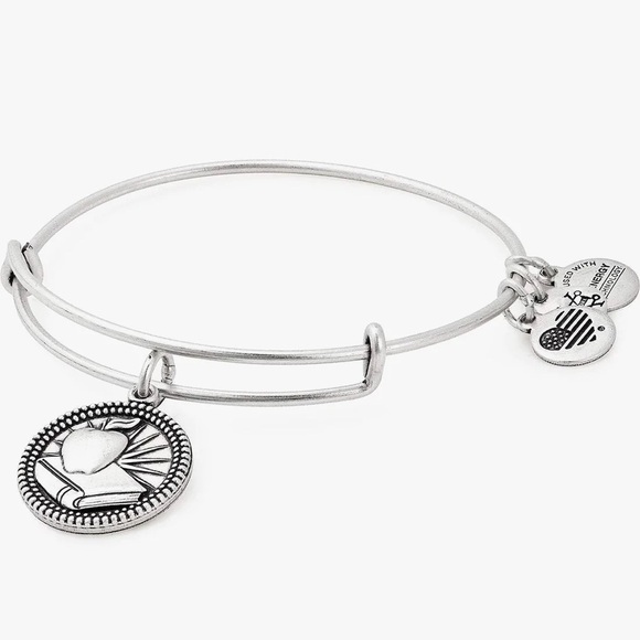 NWT Alex and Ani Teacher Charm Bangle Bracelet - Picture 1 of 6